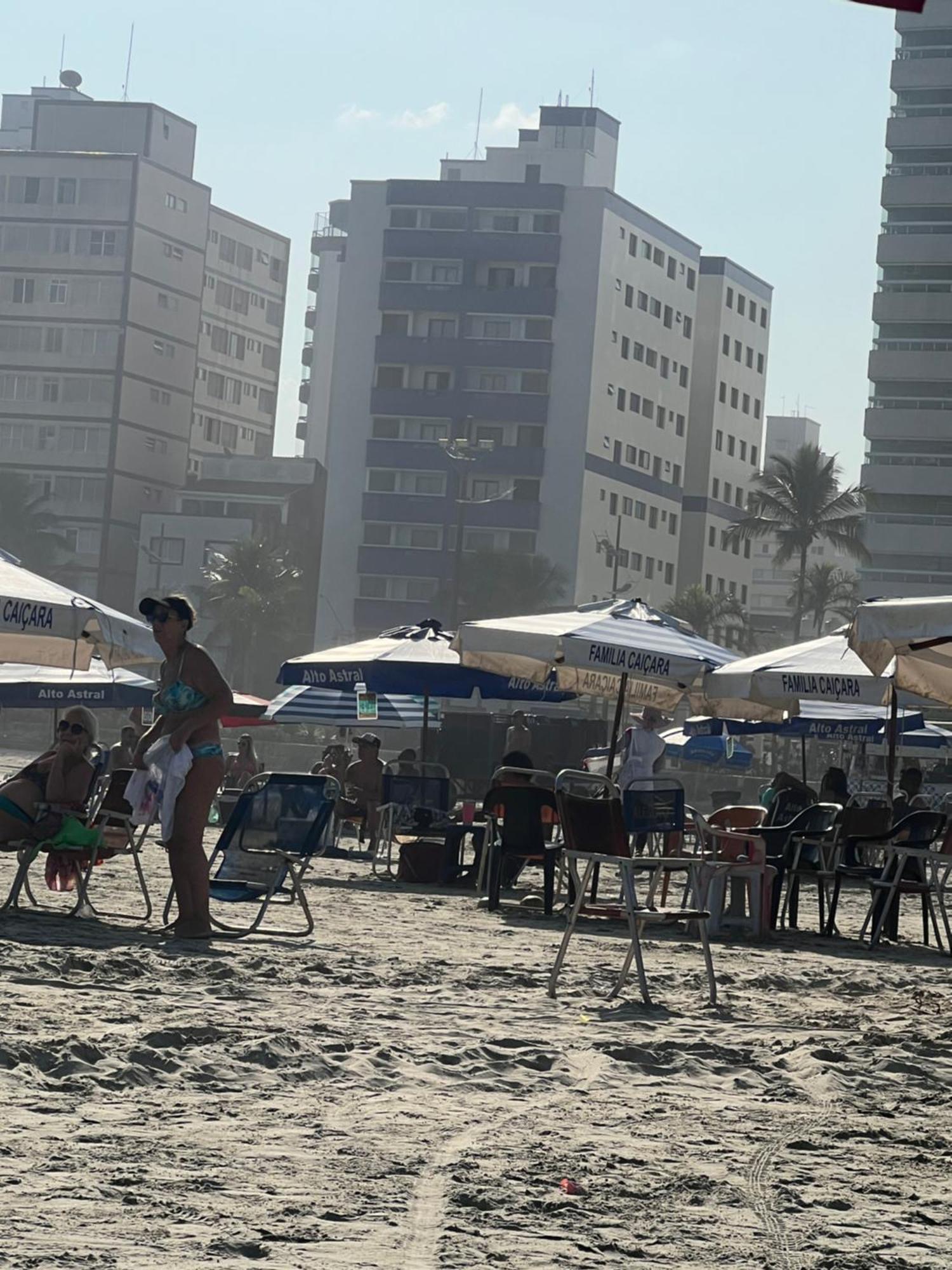 Guilhermina Pe Na Areia Vista Mar Praia Grande  Ngoại thất bức ảnh