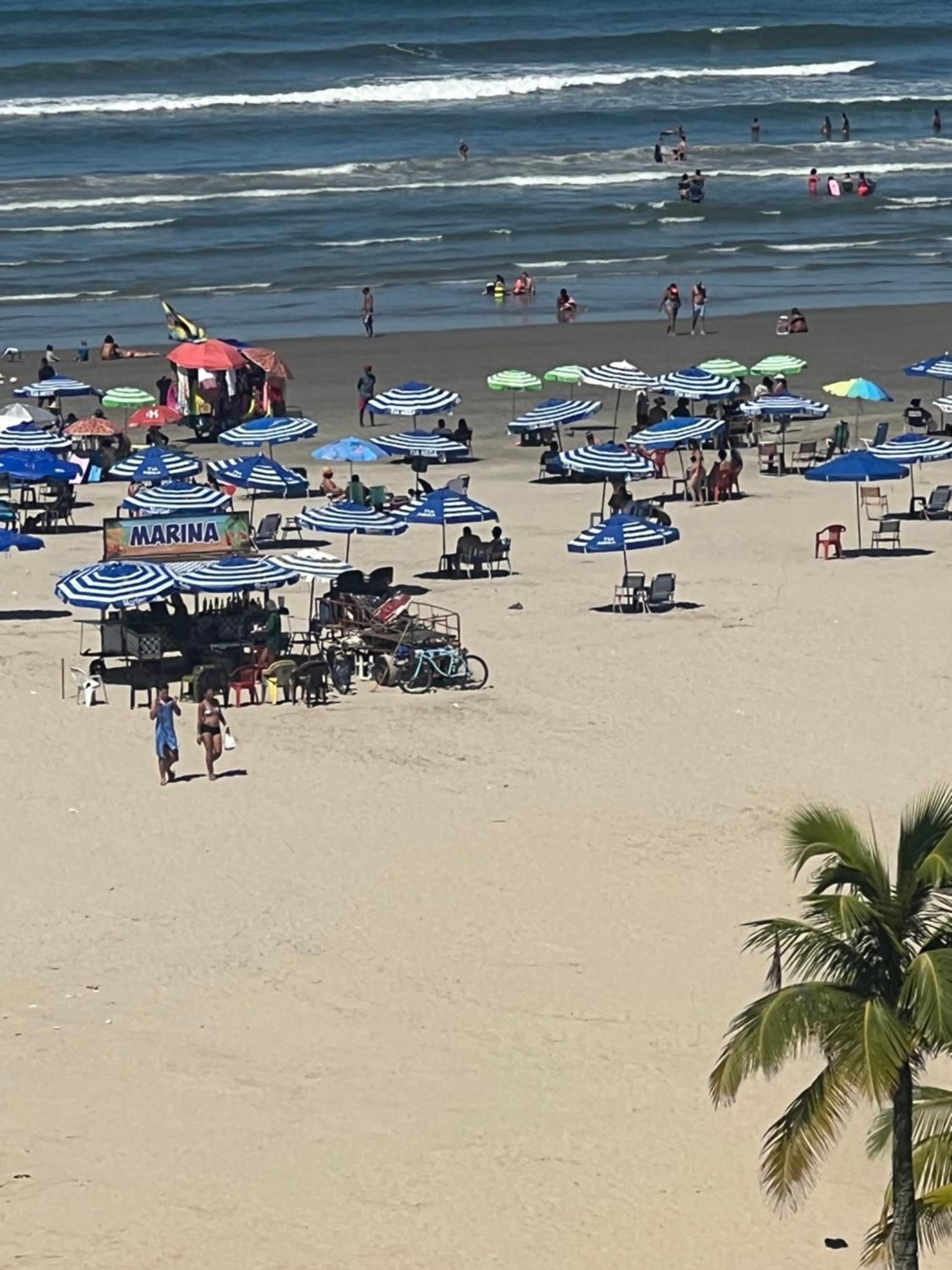 Guilhermina Pe Na Areia Vista Mar Praia Grande  Ngoại thất bức ảnh